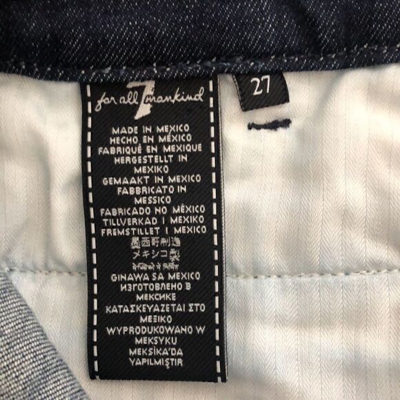 NWT 7 For All Mankind Jean Zebra Print Skirt -27 - Picture 9 of 10